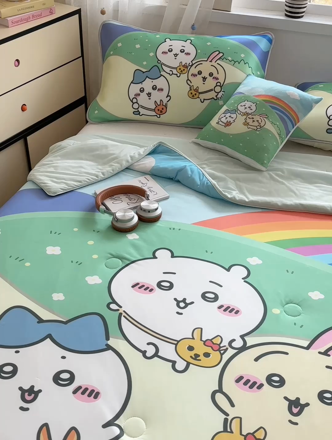 91家纺网 家纺一手货源 找家纺 ds生活馆 2026新款A类大版卡通凉感丝夏被 春游小兔