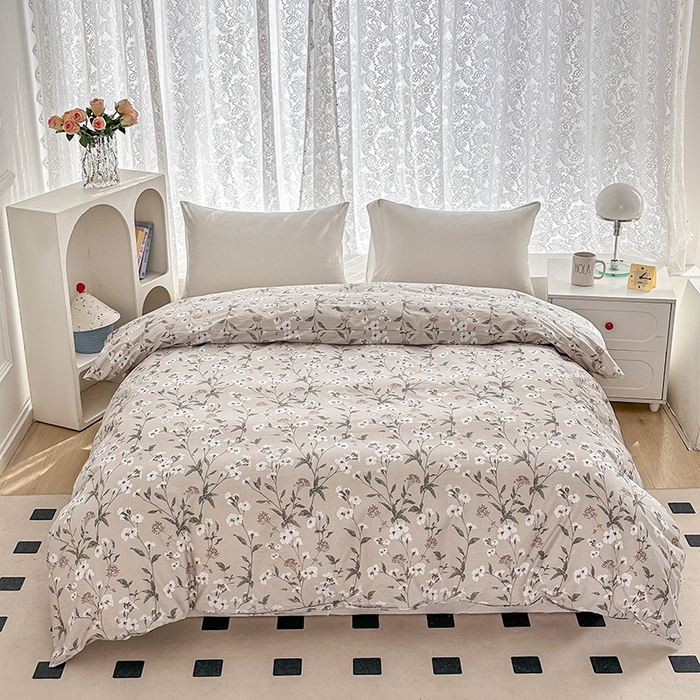 91家纺网 家纺一手货源 找家纺 锦罗绣 2025新款全棉13376印花套件单品单被套 浮春绘