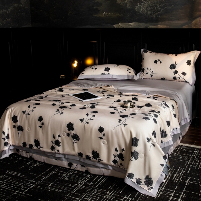 91家纺网 家纺一手货源 找家纺 （总）佳居缘 2025新款天丝数码印花夏被四件套