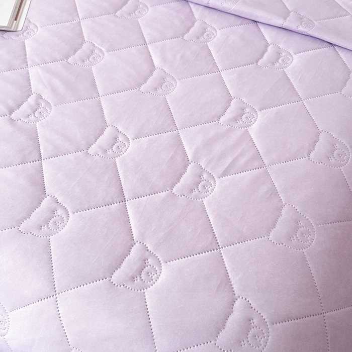 91家纺网 家纺一手货源 找家纺 爱洛家纺 2025新款A类凉感丝夏被被子被芯 紫色