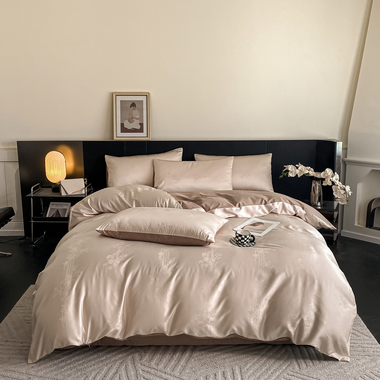 91家纺网 家纺一手货源 找家纺 （总）琪格格纺织 2025春夏新款莱赛尔天丝四件套