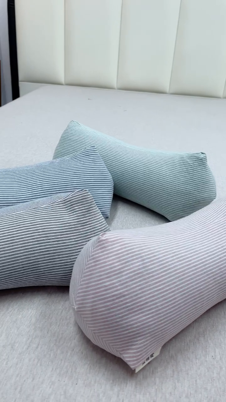 91家纺网 家纺一手货源 找家纺 九州枕芯 2025新款三角颈椎骨头枕枕头枕芯 粉色 15x40cm/只