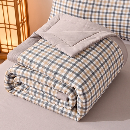 91家纺网 家纺一手货源 找家纺 （总）玉清坊 2025新款色织水洗棉新疆棉花夏被【支持一件代发】