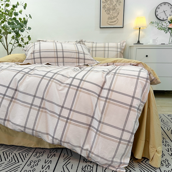 91家纺网 家纺一手货源 找家纺 橙艺 2025新款春夏铂金全棉四件套第二波 摩卡