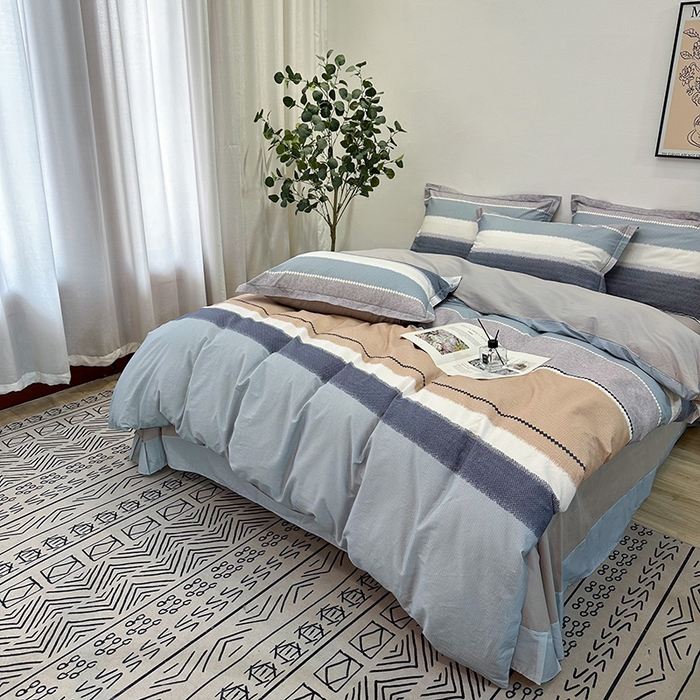 91家纺网 家纺一手货源 找家纺 橙艺 2025新款春夏铂金全棉四件套第二波 云舒