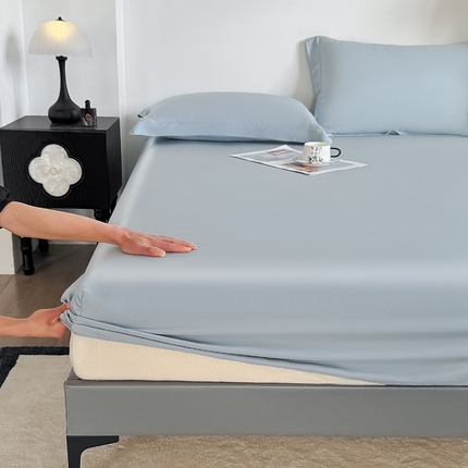 91家纺网 家纺一手货源 找家纺 好阁家纺 2025新款进口LF级60S莱赛尔床笠两件套三件套 雾兰