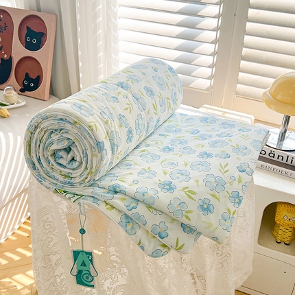 91家纺网 家纺一手货源 找家纺 （总）好梦来家纺（原锦茂家纺） 2025年新款A类数码印花纯色夏凉被凉感丝数夏被冰淇淋夏被空调被西瓜被真丝天丝