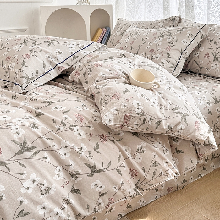 91家纺网 家纺一手货源 找家纺 锦罗绣 2025新款全棉13376印花套件单品 浮春绘