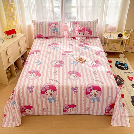 91家纺网 家纺一手货源 找家纺 （总）名兮家居 2025新款全棉纯棉经典小版奥特曼三丽鸥床单【含防伪标】