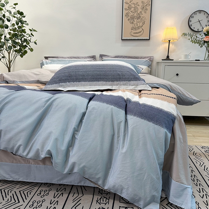 91家纺网 家纺一手货源 找家纺 橙艺 2025新款春夏铂金全棉四件套第二波 云舒