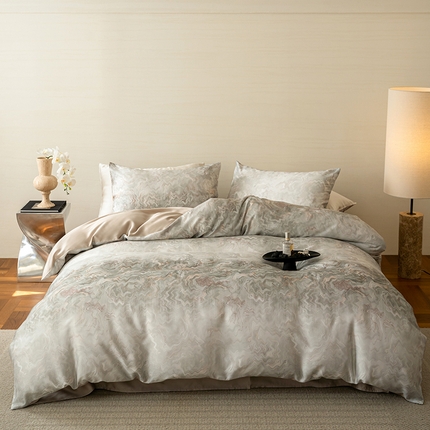 91家纺网 家纺一手货源 找家纺 （总）沐晴家纺 2025春夏新款纯色数码印花60兰精天丝四件套