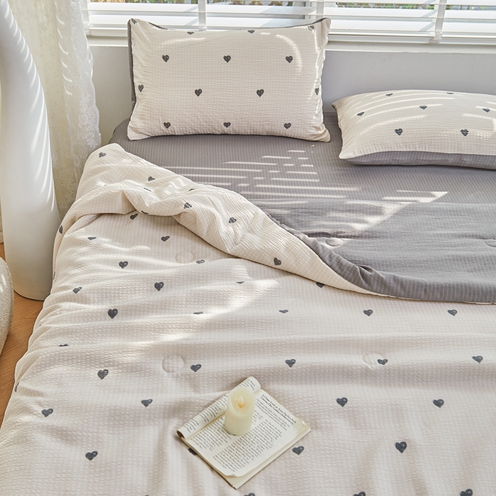 91家纺网 家纺一手货源 找家纺 迪乐妮 2025新款彩竺棉夏被四件套 莫里