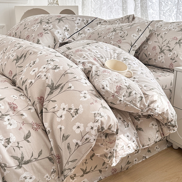 91家纺网 家纺一手货源 找家纺 锦罗绣 2025新款全棉13376印花套件单品 浮春绘