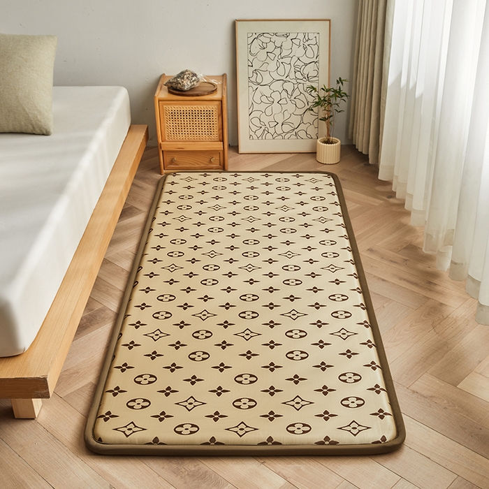 91家纺网 家纺一手货源 找家纺 迪乐妮 2025新款抑菌冰丝地垫床垫爬爬垫-小床图 抑菌冰丝垫潮流风