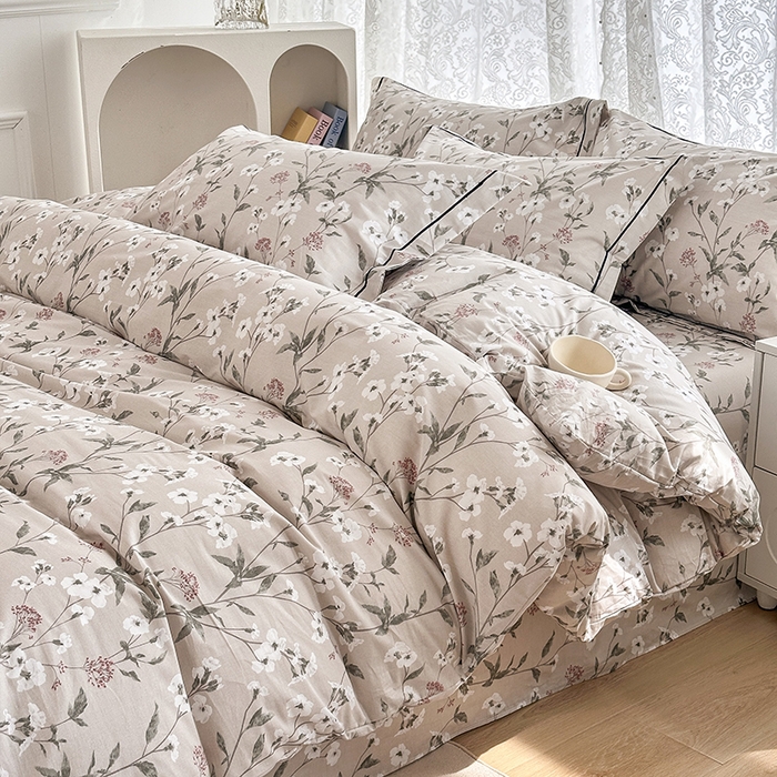 91家纺网 家纺一手货源 找家纺 锦罗绣 2025新款全棉13376印花套件单品单被套 浮春绘