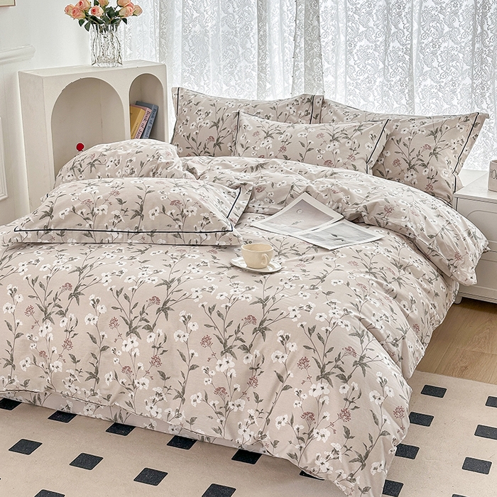 91家纺网 家纺一手货源 找家纺 锦罗绣 2025新款全棉13376印花套件单品 浮春绘