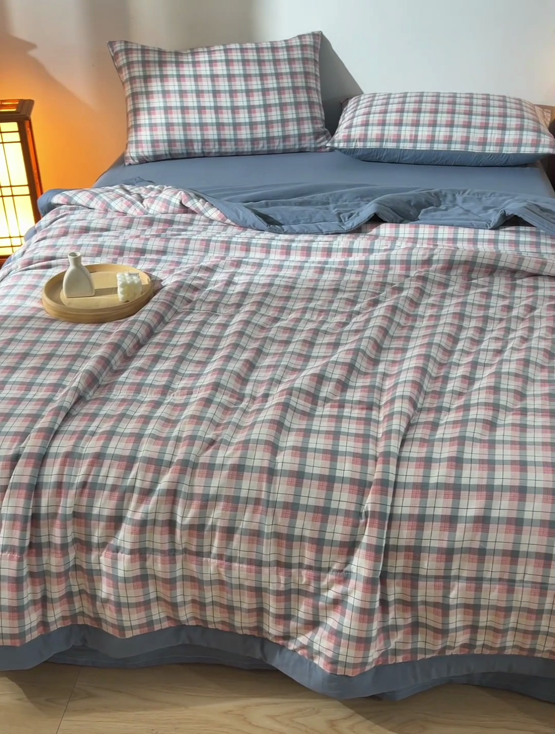 91家纺网 家纺一手货源 找家纺 玉清坊 2025新款色织水洗棉新疆棉花夏被【支持一件代发】 贝拉-玉