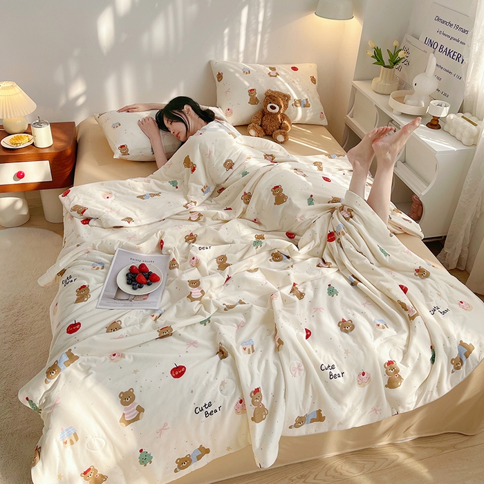 91家纺网 家纺一手货源 找家纺 （总）简爱 2025新款A类针织棉大豆纤维夏被