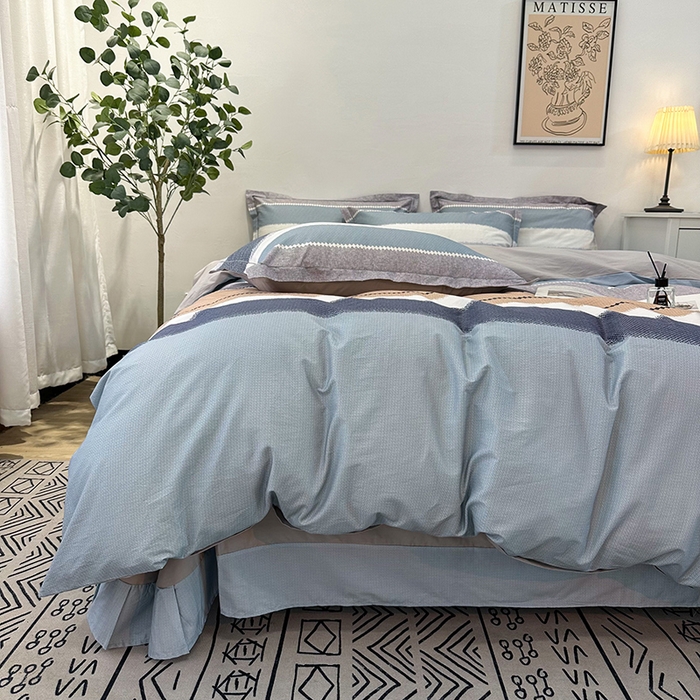 91家纺网 家纺一手货源 找家纺 橙艺 2025新款春夏铂金全棉四件套第二波 云舒