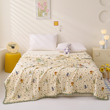 有货 2025新款小青柠凉感丝系列夏被夏凉被空调被 动物城