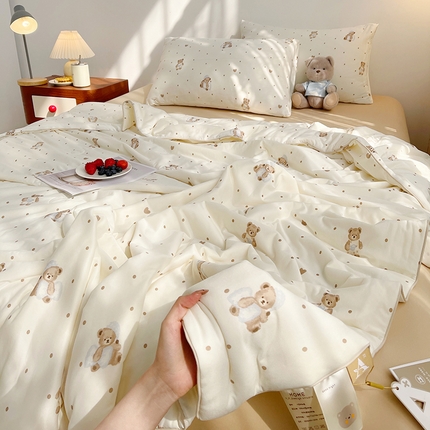 91家纺网 家纺一手货源 找家纺 （总）简爱 2025新款A类针织棉大豆纤维夏被