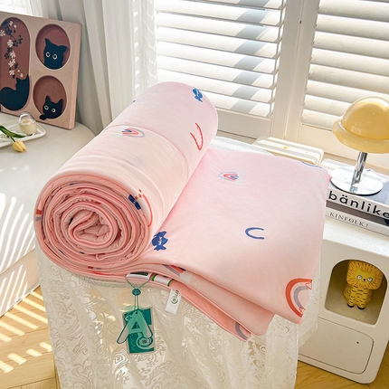 91家纺网 家纺一手货源 找家纺 （总）好梦来家纺（原锦茂家纺） 2025年新款A类数码印花纯色夏凉被凉感丝数夏被冰淇淋夏被空调被西瓜被真丝天丝