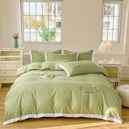 （总）易展 2025新款水洗棉绣花四件套