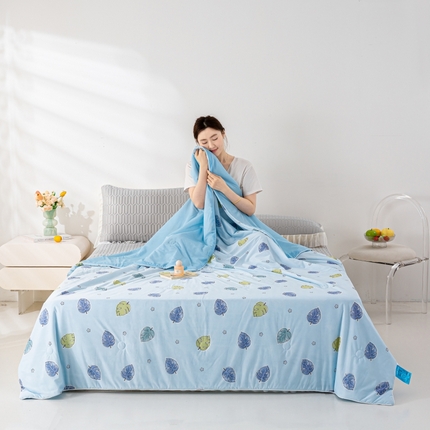 缦纱 2025新款凉感丝超柔印花夏凉被 清新夏日