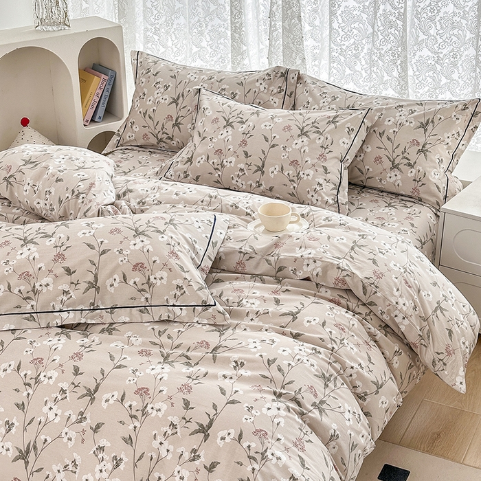 91家纺网 家纺一手货源 找家纺 锦罗绣 2025新款全棉13376印花套件单品 浮春绘