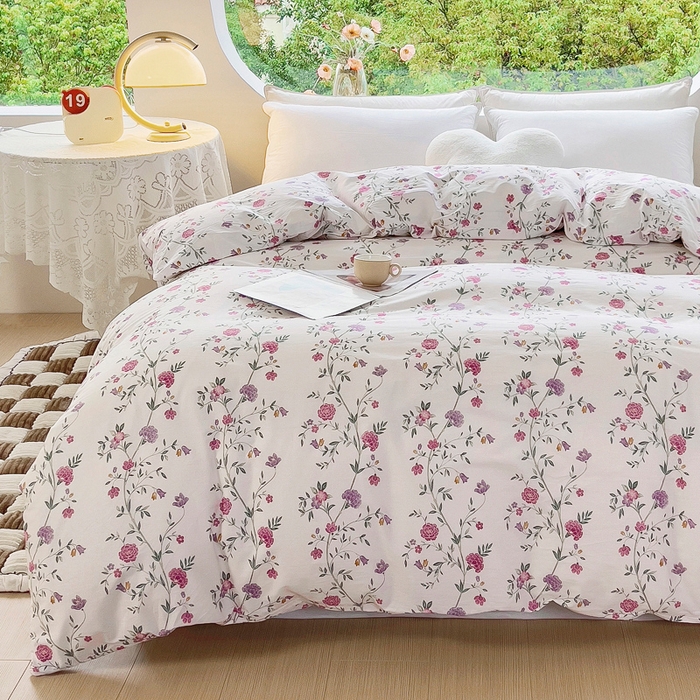 91家纺网 家纺一手货源 找家纺 锦罗绣 2025新款全棉13376印花套件单品单被套 月婉花庭