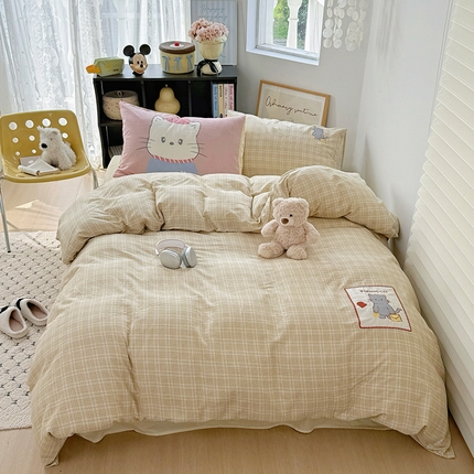 91家纺网 家纺一手货源 找家纺 （总）TT.one 塔塔家居 2025新款全棉刺绣双层纱贴布绣四件套