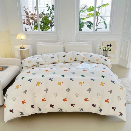 91家纺网 家纺一手货源 找家纺 锦罗绣 2025新款全棉13376印花套件单品单被套 兔宝宝