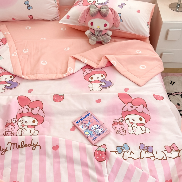 91家纺网 家纺一手货源 找家纺 （总）博雅 2025新款三丽鸥全棉纯棉夏被夏凉被空调被四件套