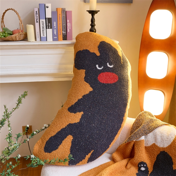 91家纺网 家纺一手货源 找家纺 暖绵绵家纺 2025新款贝里芬同款抱枕（含芯） 贝里芬同款毯子