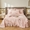 91家纺网 家纺一手货源 找家纺 恒爱家纺 2025新款A类情缘多功能床盖四件套 香妃粉