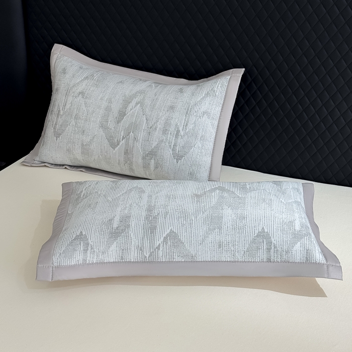 91家纺网 家纺一手货源 找家纺 小萌虎 小萌虎 2025新款PE高分子乙纶提花凉感凉席床席款床笠款 山溪-灰（床席款）