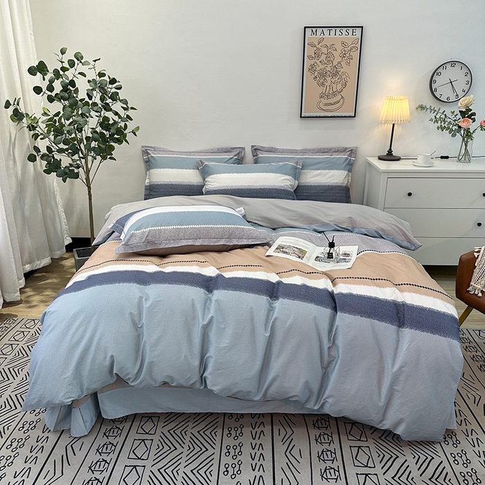 91家纺网 家纺一手货源 找家纺 橙艺 2025新款春夏铂金全棉四件套第二波 云舒