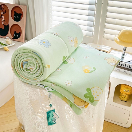 91家纺网 家纺一手货源 找家纺 （总）好梦来家纺（原锦茂家纺） 2025年新款A类数码印花纯色夏凉被凉感丝数夏被冰淇淋夏被空调被西瓜被真丝天丝