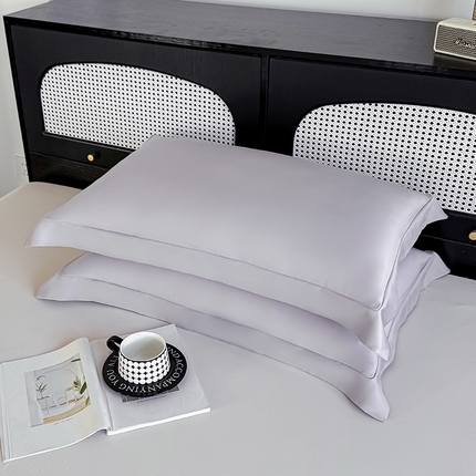 91家纺网 家纺一手货源 找家纺 好阁家纺 2025新款进口LF级60S莱赛尔枕套 灰紫