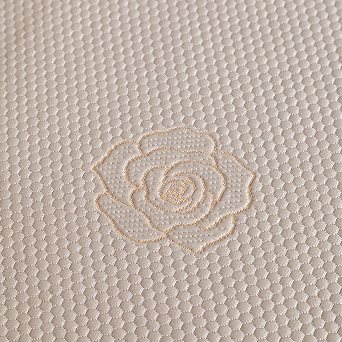 91家纺网 家纺一手货源 找家纺 2025新款山茶花系列冰豆豆凉席 山茶花床笠款-卡其