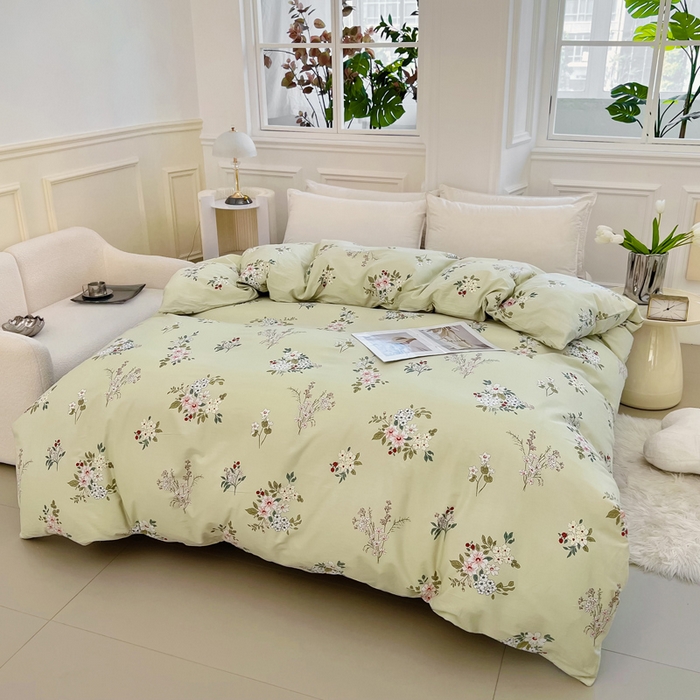 91家纺网 家纺一手货源 找家纺 锦罗绣 2025新款全棉13376印花套件单品单被套 春日蜜糖