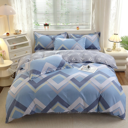 91家纺网 家纺一手货源 找家纺 牧笛缘家纺 2025新款全棉12868四件套 印染艺术