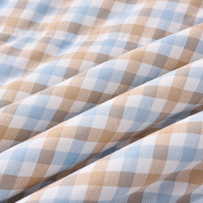 91家纺网 家纺一手货源 找家纺 玉清坊 2025新款色织水洗棉新疆棉花夏被【支持一件代发】 印月-蓝