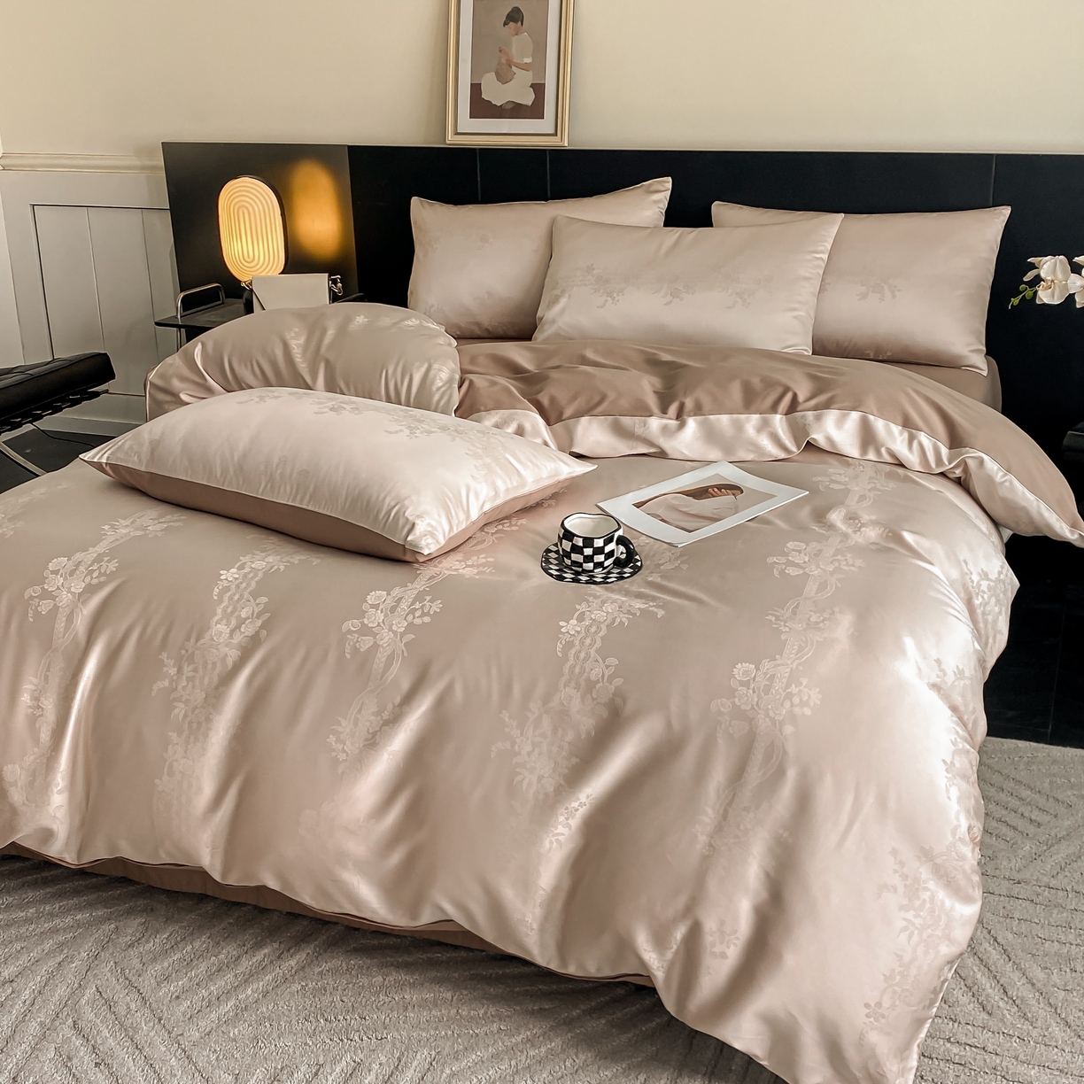 91家纺网 家纺一手货源 找家纺 （总）琪格格纺织 2025春夏新款莱赛尔天丝四件套