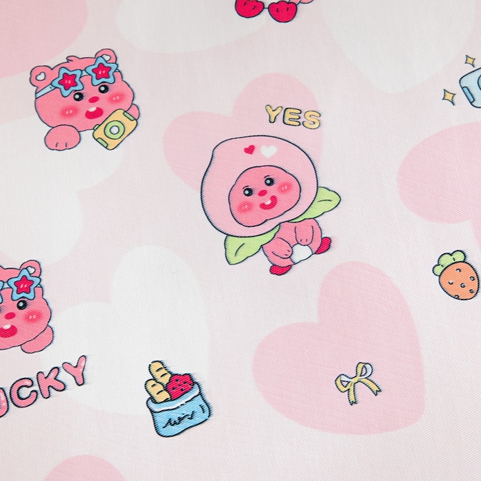 91家纺网 家纺一手货源 找家纺 宝贝优选 2025新款宝贝优选儿童7A抗菌高密绣花冰丝席 粉粉小熊