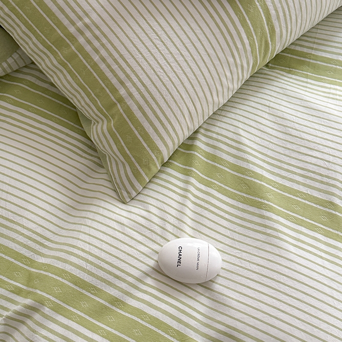 91家纺网 家纺一手货源 找家纺 玖弘家居 2025新款提花全棉四件套-繁星 繁星-绿