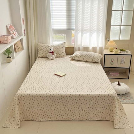 新印象 2025春夏新款三枚锻卡老粗布单床单凉席席子床单单件 花奚