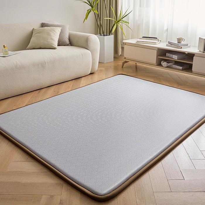 91家纺网 家纺一手货源 找家纺 迪乐妮 2025新款抑菌冰丝地垫床垫爬爬垫-大床图 抑菌冰丝垫+饼干花-灰色