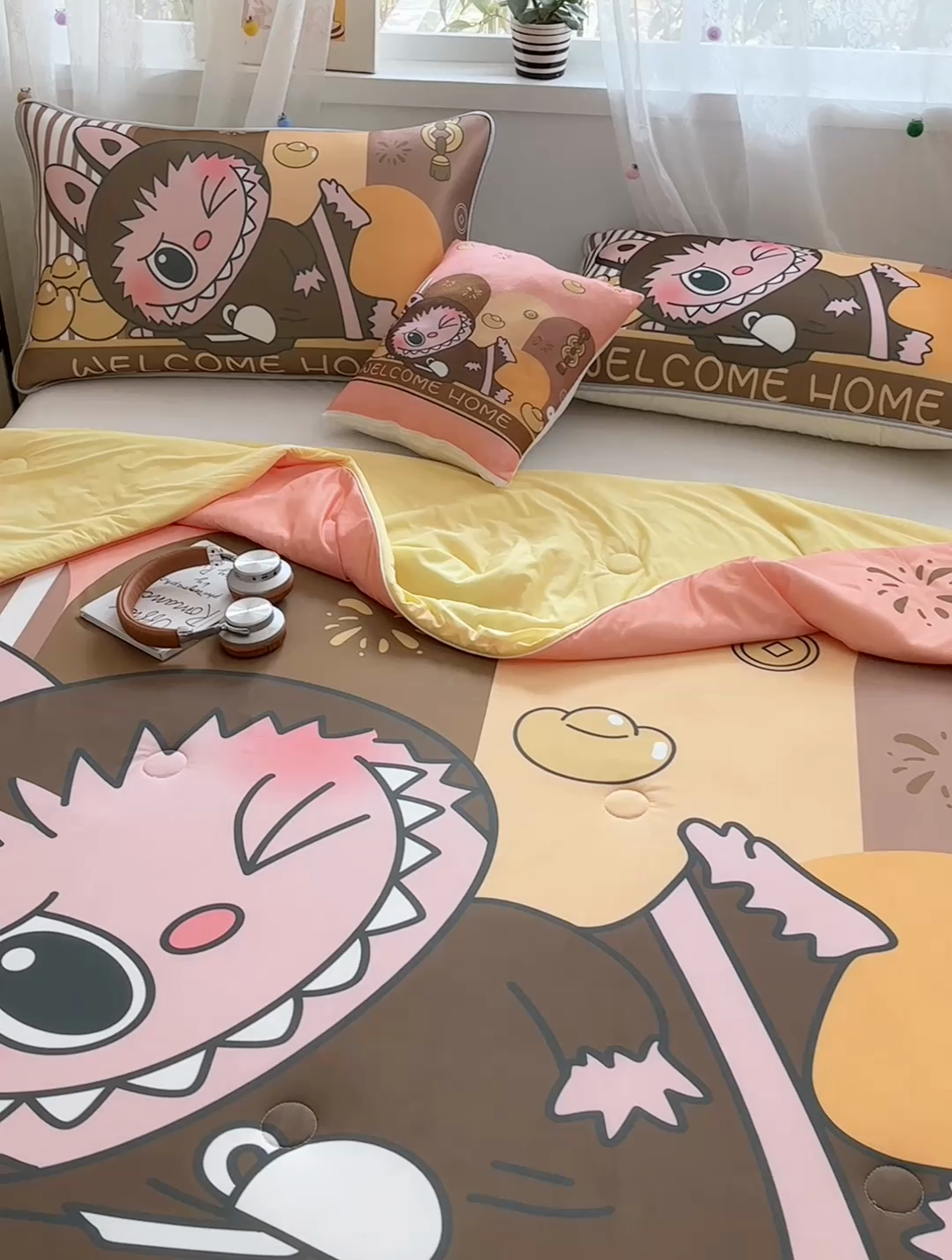 91家纺网 家纺一手货源 找家纺 ds生活馆 2025新款A类大版卡通凉感丝夏被 大首领