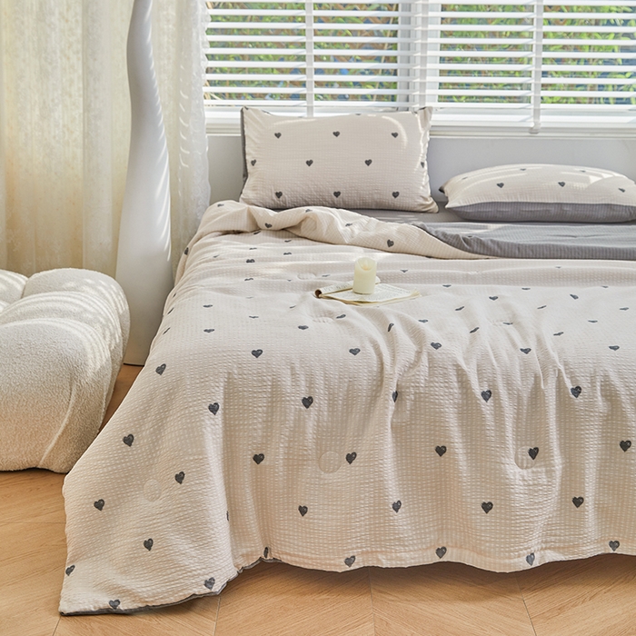 91家纺网 家纺一手货源 找家纺 迪乐妮 2025新款彩竺棉夏被四件套 莫里